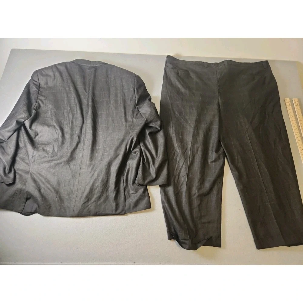 Mecca 2 Piece Dark Brown Suit Glen Check Pattern Sz52